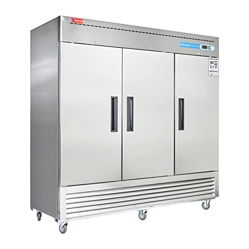 WESTLAKE 82" 3-Door Restaurant Commercial Freezer 72 Cu.ft Stainless Steel Upright Reach-In