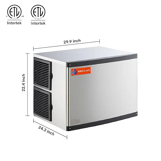 WESTLAKE 30" Commercial Ice Machine Air Cooled Modular Cube Ice Maker 500lbs Restaurant Equipment